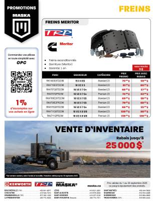 PROMOTION MASKA / FREINS MERITOR