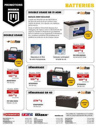 PROMOTION MASKA / BATTERIES TRP & PACCAR