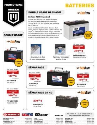 PROMOTION MASKA / BATTERIES TRP & PACCAR