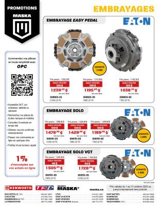 PROMOTION MASKA / EMBRAYAGES EATON