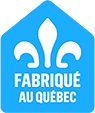 Logo Fabriqué au Québec. Camion fabriqué aiu Québec, à Ste-Thérèse.